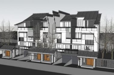 Sketchup别墅模型|联排别墅，徽派民居风格-BIM建筑网