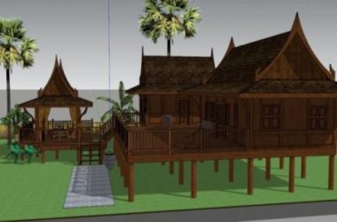 Sketchup别墅模型|南方别墅，古典风格-BIM建筑网