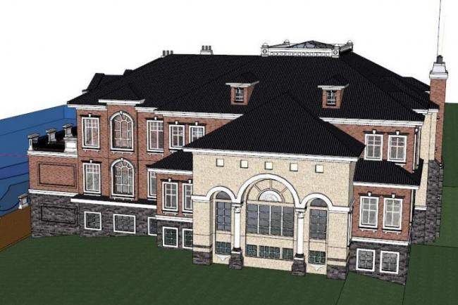 Sketchup别墅模型|叠拼别墅，欧式古典风格