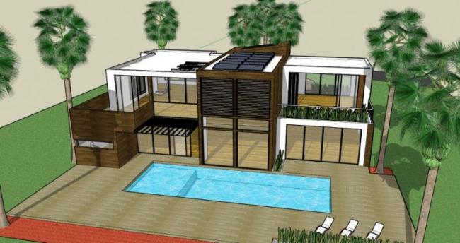 Sketchup别墅模型|独栋别墅，现代风格