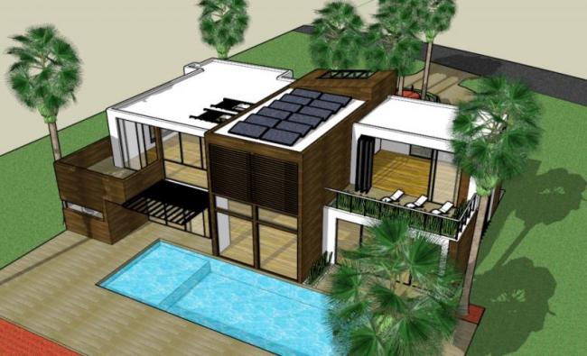 Sketchup别墅模型|独栋别墅，现代风格