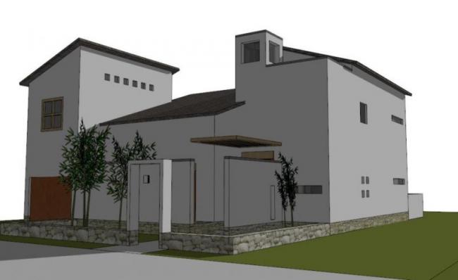 Sketchup别墅模型|独栋别墅，现代风格