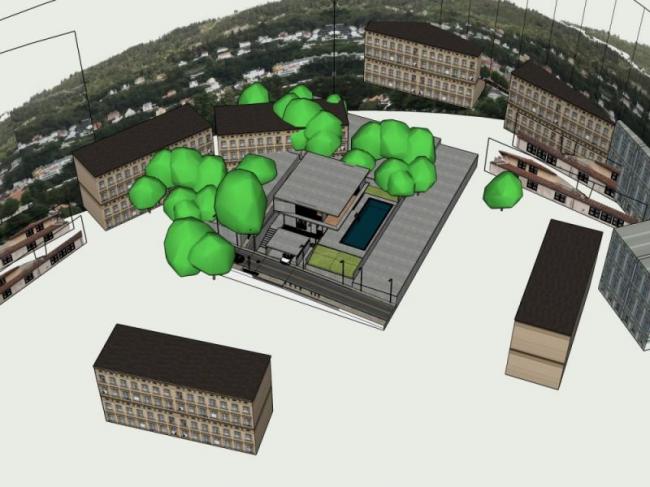 Sketchup别墅模型|独栋别墅，花园洋房，现代风格
