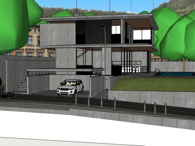 Sketchup别墅模型|独栋别墅，花园洋房，现代风格