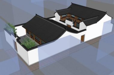 Sketchup别墅模型|别墅，中式风格-BIM建筑网
