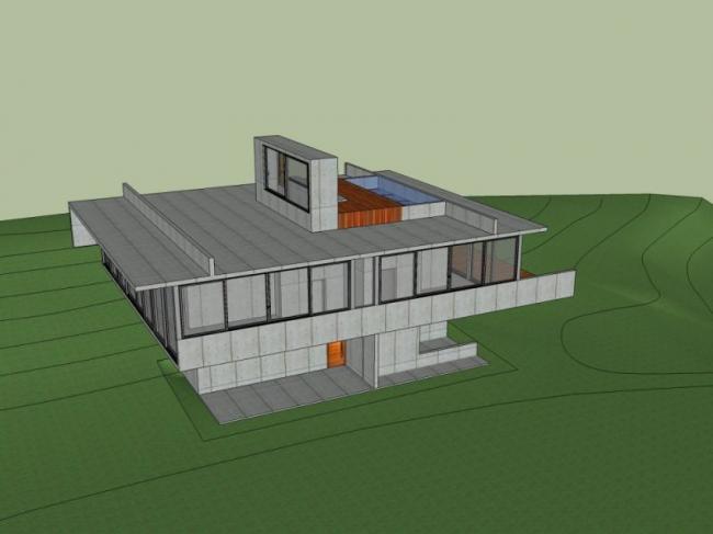 Sketchup别墅模型|独栋别墅，现代风格
