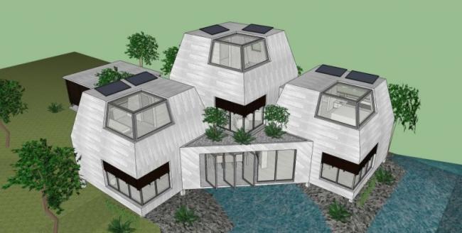 Sketchup别墅模型|独栋别墅，现代风格