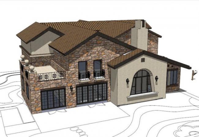 Sketchup别墅模型|独栋别墅，现代风格