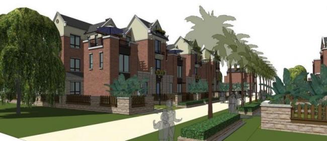 Sketchup别墅模型|联排别墅，英式风格