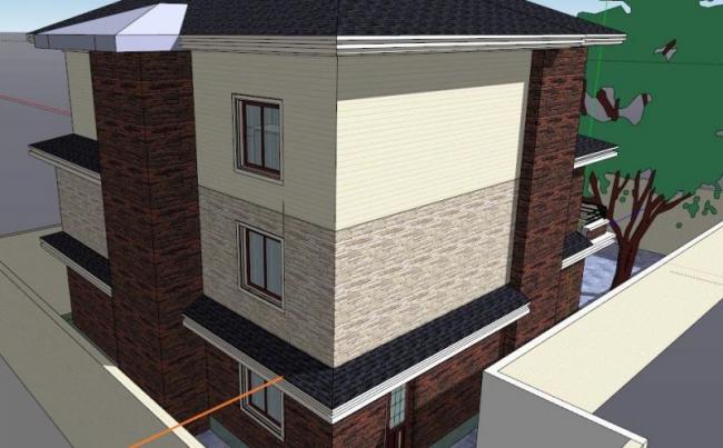 Sketchup别墅模型|独栋别墅，现代风格