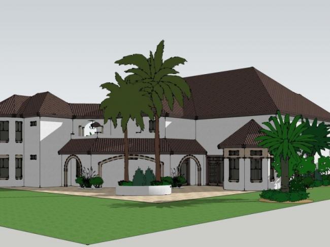 Sketchup别墅模型|独栋别墅，古典风格