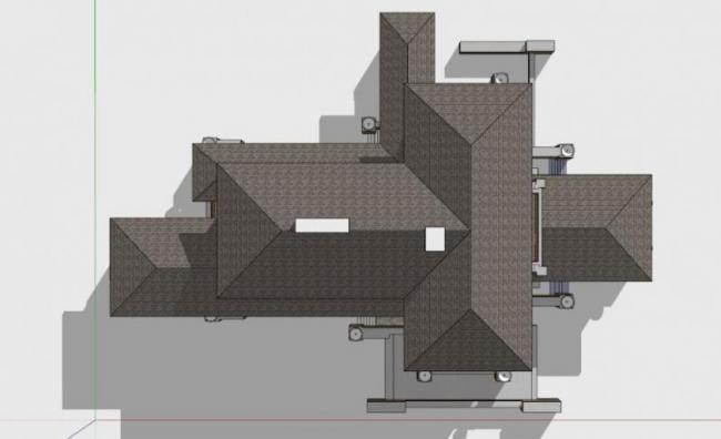 Sketchup别墅模型|叠拼别墅，现代风格，赖特，马丁别墅