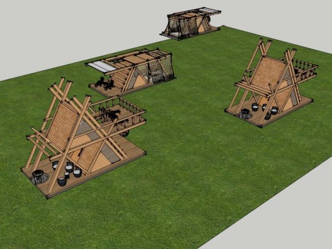 Sketchup别墅模型|度假木屋，现代风格