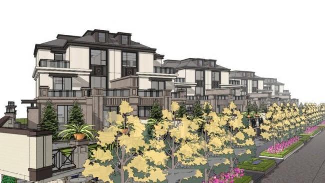 Sketchup别墅模型|双拼别墅，古典风格