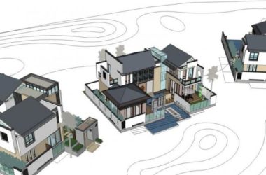 Sketchup别墅模型|独栋别墅，现代风格-BIM建筑网