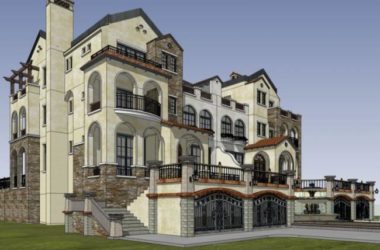 Sketchup别墅模型|叠拼别墅，古典风格-BIM建筑网