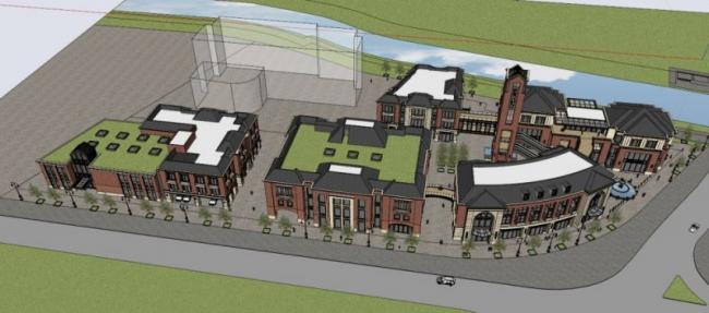 Sketchup别墅模型|休闲娱乐广场，多层商业，古典风格