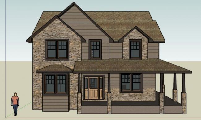 Sketchup别墅模型|独栋别墅，现代风格