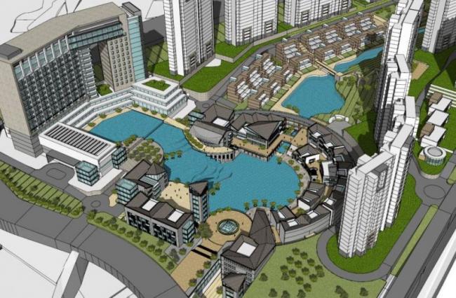 Sketchup别墅模型|大型商业住宅广场模型