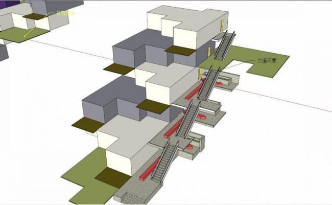 Sketchup别墅模型|山地别墅，叠拼别墅，现代风格