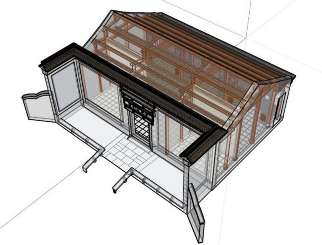 Sketchup别墅模型|南方穿斗式古建，中式风格