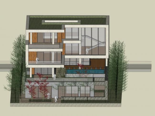 Sketchup别墅模型|独栋别墅，现代风格