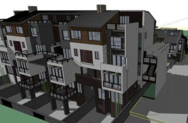 Sketchup别墅模型|联排叠拼别墅群，现代风格-BIM建筑网