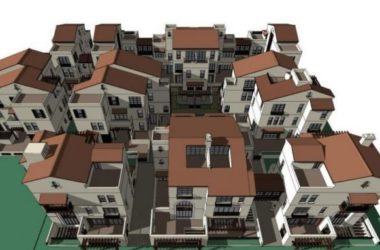 Sketchup别墅模型|别墅群，西班牙古典-BIM建筑网