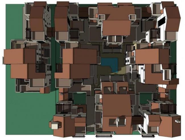 Sketchup别墅模型|别墅群，西班牙古典