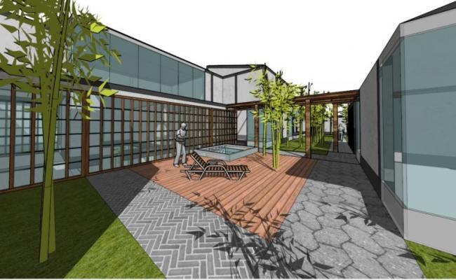 Sketchup别墅模型|别墅群，现代中式风格