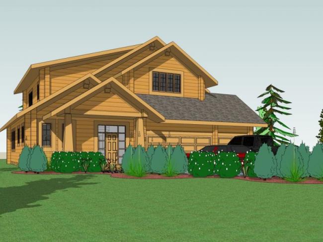 Sketchup别墅模型|独栋别墅，古典风格