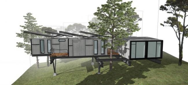 Sketchup别墅模型|独栋别墅，现代风格