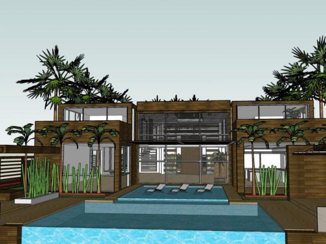 Sketchup别墅模型|独栋别墅，现代风格