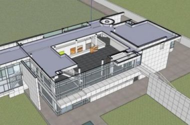 Sketchup别墅模型|独栋别墅，白色派理查德·迈耶-BIM建筑网