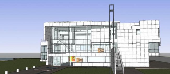 Sketchup别墅模型|独栋别墅，白色派理查德·迈耶