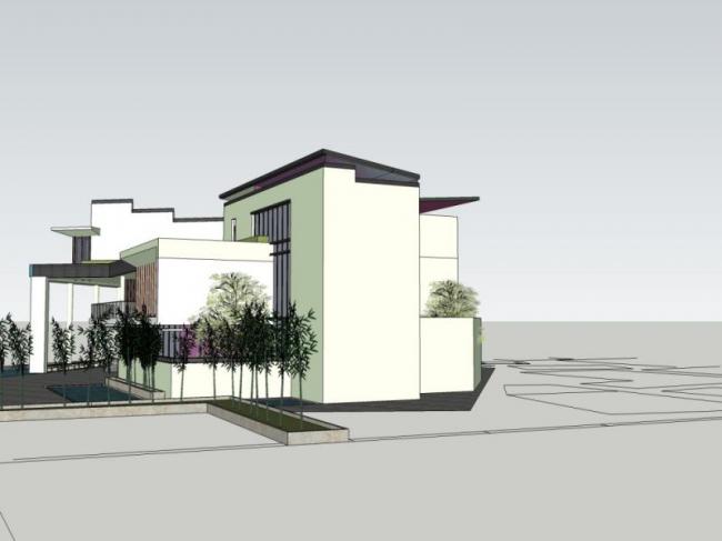 Sketchup别墅模型|独栋别墅，现代风格