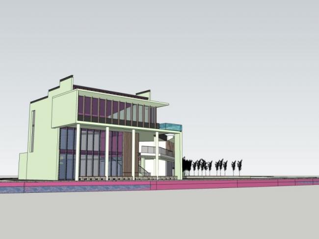 Sketchup别墅模型|独栋别墅，现代风格