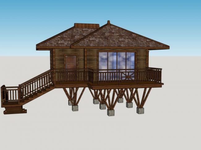 Sketchup别墅模型|独栋别墅，现代风格