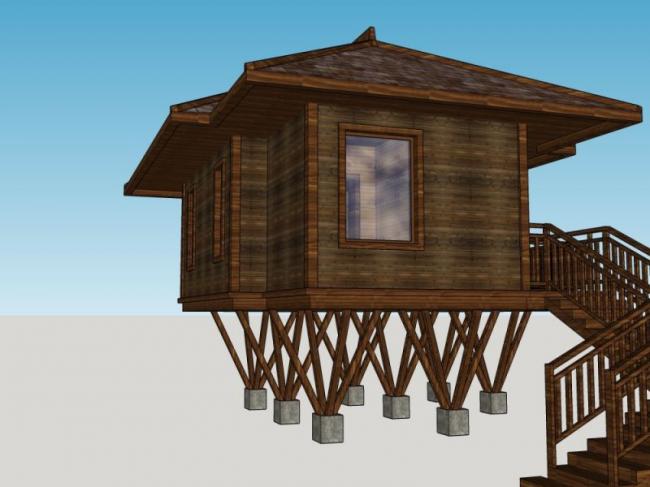 Sketchup别墅模型|独栋别墅，现代风格