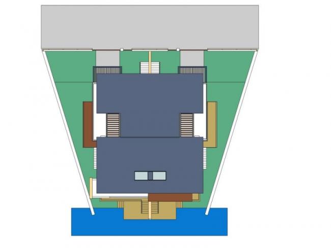 Sketchup别墅模型|双拼别墅，现代风格