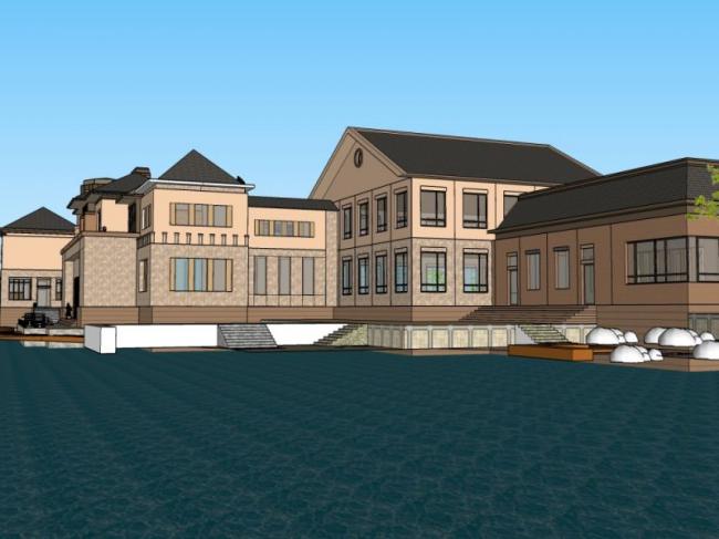 Sketchup别墅模型|别墅，西方新古典