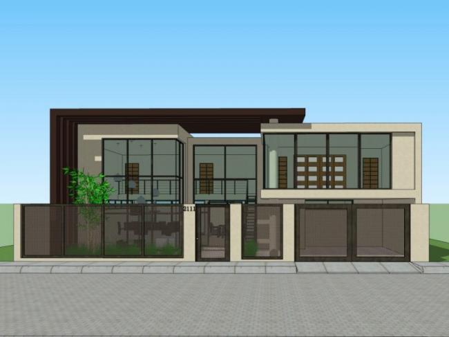 Sketchup别墅模型|独栋别墅，现代风格