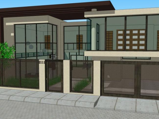 Sketchup别墅模型|独栋别墅，现代风格