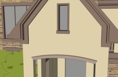 Sketchup别墅模型|独栋别墅，现代风格-BIM建筑网