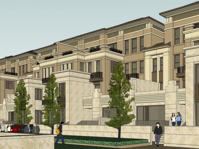 Sketchup别墅模型|联排别墅，现代风格