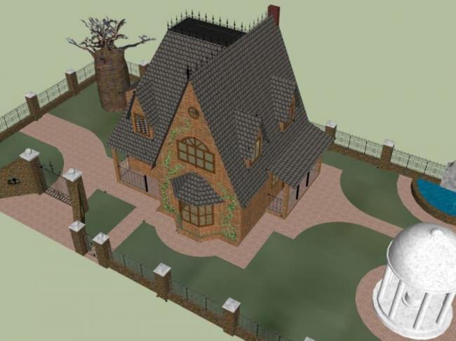 Sketchup别墅模型|独栋别墅，现代风格