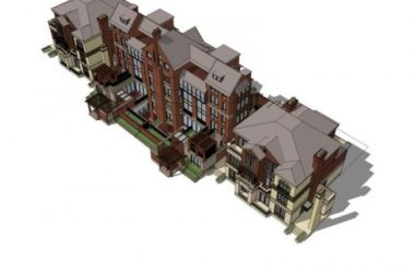 Sketchup别墅模型|联排别墅，欧式风格-BIM建筑网