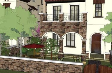 Sketchup别墅模型|联排别墅，古典风格，托斯卡纳风格-BIM建筑网