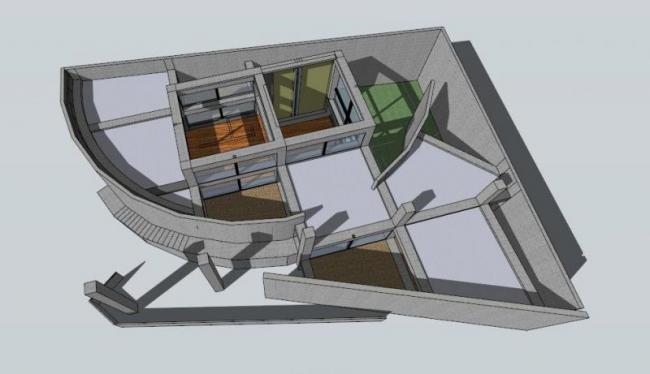 Sketchup别墅模型|独栋别墅，伊东邸尹东邸，现代风格，安藤忠雄