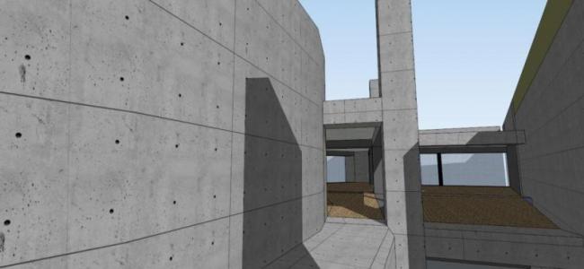 Sketchup别墅模型|独栋别墅，伊东邸尹东邸，现代风格，安藤忠雄